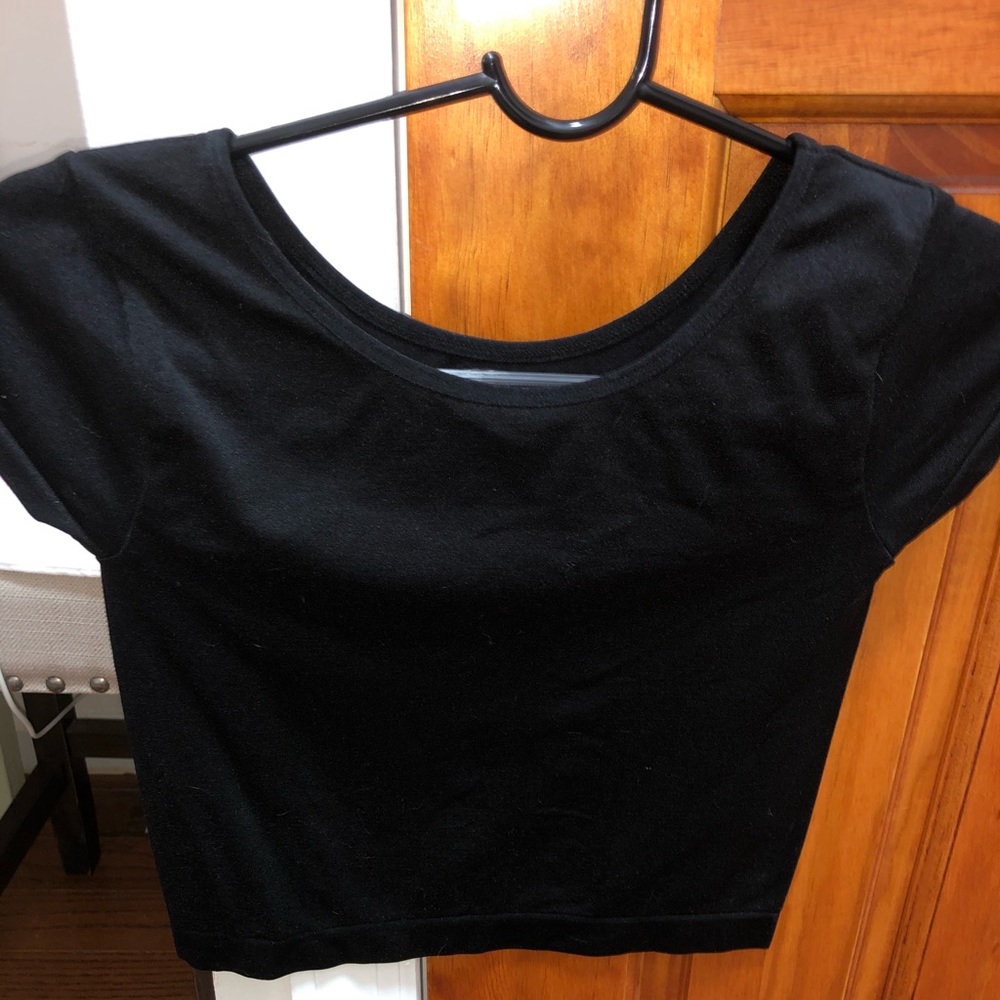 Free People black crop top